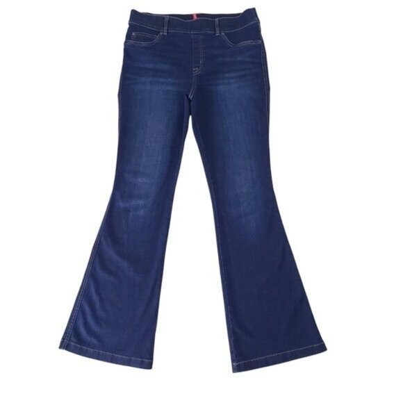 Spanx Denim - SPANX High Rise Blue Pull On Flare Slimming Jeans Size M
